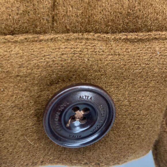 Altea Made In Italy Wool Blend Collared Bomber Chore Jacket Caramel Medium - Picture 9 of 13